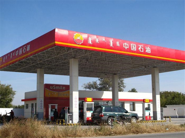 胶州加油站钢结构网架案例1